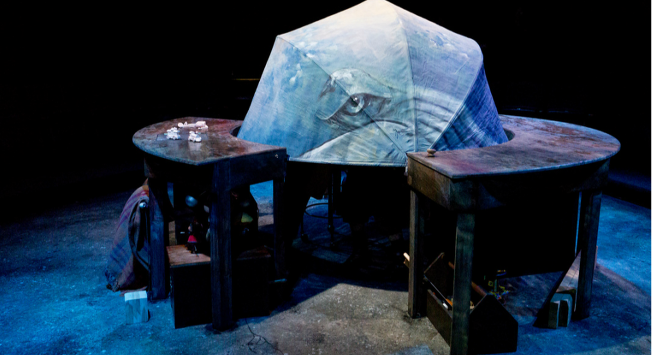 Pinicchio. By: Andrew Windler. ZACH Theatre Director: Nat Miller.    Scenic Design: Christina Yoo.    Costume & Puppetry Design: Lucie Cunningham. Production Photos: Kirk Tuck.