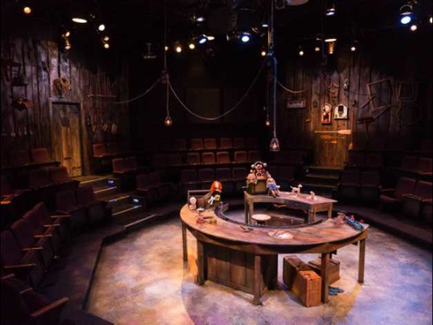 Pinicchio. By: Andrew Windler. ZACH Theatre Director: Nat Miller.    Scenic Design: Christina Yoo.    Costume & Puppetry Design: Lucie Cunningham. Production Photos: Kirk Tuck.